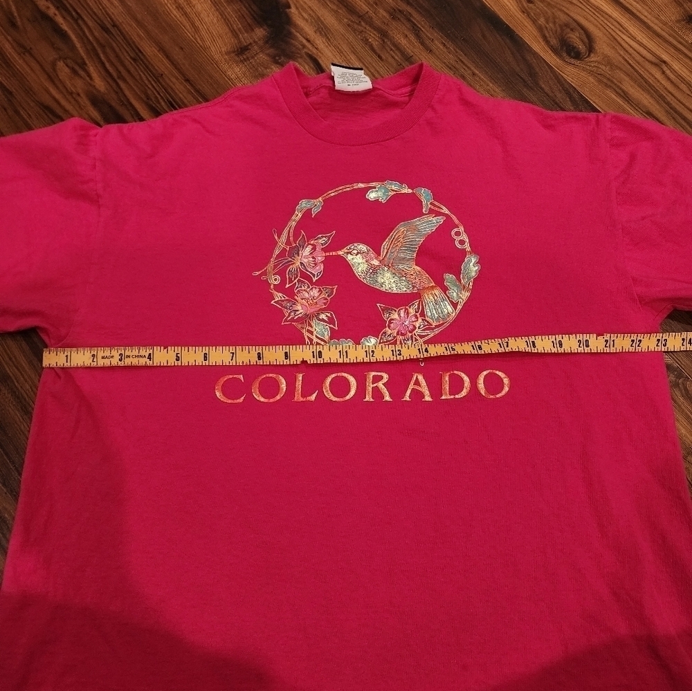Vtg Colorado hummingbird flower single stitch Tshirt - Picture 9 of 9